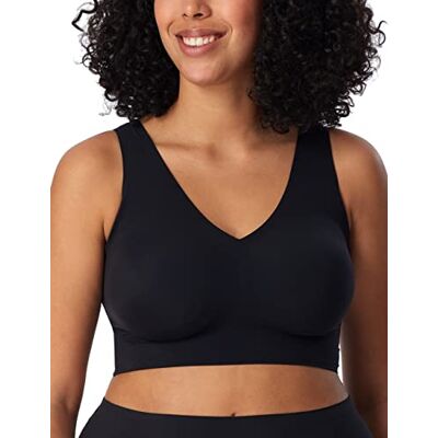 Schiesser Dames Bustier met Pads Sportbeha, Zwart, 85, Zwart 38 Schiesser Dames Bustier met Pads Sportbeha, Zwart, 85, Zwart 38