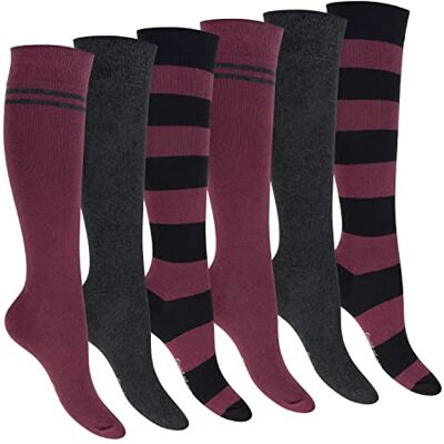 Footstar 6 paar gestreepte damessokken 35-38 Footstar 6 paar gestreepte damessokken 35-38