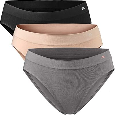 DANISH ENDURANCE Set van 3 damesonderbroeken van bamboe stretchstof, ultrazachte en comfortabele slips XS-S DANISH ENDURANCE Set van 3 damesonderbroeken van bamboe stretchstof, ultrazachte en comfortabele slips XS-S
