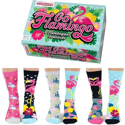 United Go Flamingo Cadeauset 6 flamboyante sokken voor dames, tropische flamingo-motieven, UK 4-8 EUR 37-42 US 6,5-10,5 kleurrijke mix sokkenset 37-42 United Go Flamingo Cadeauset 6 flamboyante sokken voor dames, tropische flamingo-motieven, UK 4-8 EUR 37-42 US 6,5-10,5 kleurrijke mix sokkenset 37-42