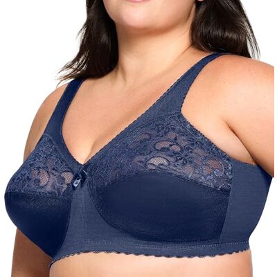 Glamorise Glamiorise MagicLift BH met voorsluiting voor dames, Blauw, 95B 95B Glamorise Glamiorise MagicLift BH met voorsluiting voor dames, Blauw, 95B 95B