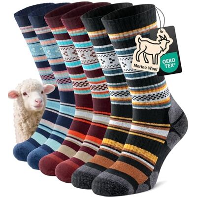 TANSTC Set van 3 paar thermische sokken van merinowol voor dames en heren 35-38 39-42 43-46 47-50 TANSTC Set van 3 paar thermische sokken van merinowol voor dames en heren 35-38 39-42 43-46 47-50
