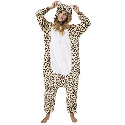Katara 1744 slaappak voor volwassenen, nachtkleding, pyjama, Kigurumi, kostuum, maat L, 165 175 cm, Luipaard Katara 1744 slaappak voor volwassenen, nachtkleding, pyjama, Kigurumi, kostuum, maat L, 165 175 cm, Luipaard