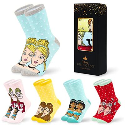 Disney Minnie en Mickey damessokken, maat 37-40, 5 paar Eén maat Disney Minnie en Mickey damessokken, maat 37-40, 5 paar Eén maat