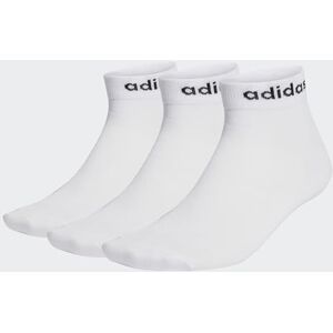 Adidas Mixte Think Linear Ankle Socks 3 Pairs, White/Black, 10.5-12.5 Adidas Mixte Think Linear Ankle Socks 3 Pairs, White/Black, 10.5-12.5