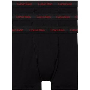 Calvin Klein Boxerslip 3 stuks boxershorts voor heren, Zwart met rode brandweer logo's L