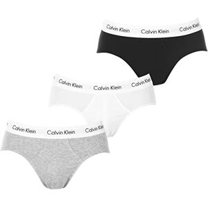 Calvin Klein Lettre hip 3p Hip Briefs Homme (lot de 3), Zwart/Wit/Grijs M Calvin Klein Lettre hip 3p Hip Briefs Homme (lot de 3), Zwart/Wit/Grijs M