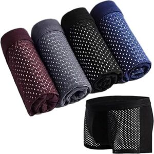LSFYYDS Bamboo Fibre Shorts Cool Underwear Underwear for Men 4pcs-a (BE, Alpha/letters, TTG, Normale maat, 4 stuks-A) XXL LSFYYDS Bamboo Fibre Shorts Cool Underwear Underwear for Men 4pcs-a (BE, Alpha/letters, TTG, Normale maat, 4 stuks-A) XXL