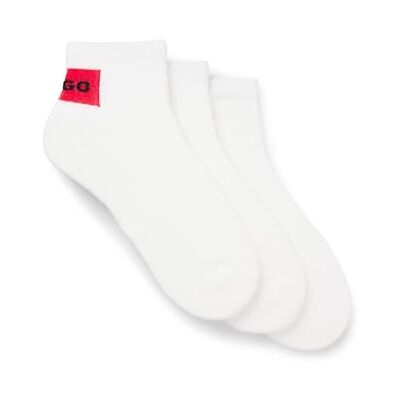 HUGO 3p Sh Rib Label Cc korte herensokken, 100 wit 39-42 HUGO 3p Sh Rib Label Cc korte herensokken, 100 wit 39-42