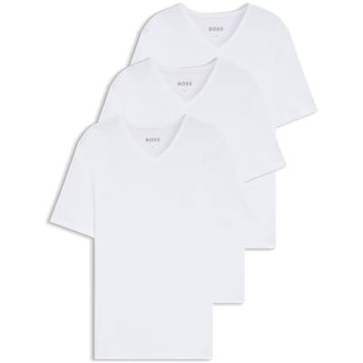 Hugo Boss Heren TShirtVN 3P klassieke T-shirts van katoenen jersey met V-hals, wit 100, XL XL Hugo Boss Heren TShirtVN 3P klassieke T-shirts van katoenen jersey met V-hals, wit 100, XL XL