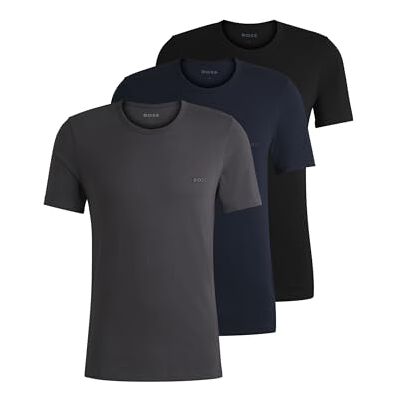 Hugo Boss BOSS Rn 3P Classic T-shirt heren (3 stuks)., Blauw M Hugo Boss BOSS Rn 3P Classic T-shirt heren (3 stuks)., Blauw M