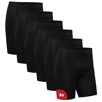 DANISH ENDURANCE Lange boxershorts voor heren, van bamboe, ademend, set van 3 of 6 stuks Boxers Longs en Bambou, Caleçons Doux et Respirants, pour le Quotidien, le Sport et les Voyages XXL DANISH ENDURANCE Lange boxershorts voor heren, van bamboe, ademend, set van 3 of 6 stuks Boxers Longs en Bambou, Caleçons Doux et Respirants, pour le Quotidien, le Sport et les Voyages XXL