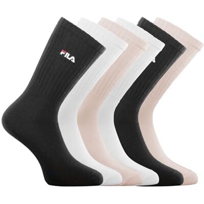 Fila sokken /Am/Tnx6 sportsokken voor heren (6 stuks), lichtbruin/zwart/wit F4450C 43-46 Fila sokken /Am/Tnx6 sportsokken voor heren (6 stuks), lichtbruin/zwart/wit F4450C 43-46