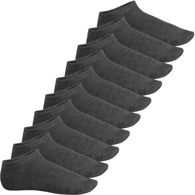 Footstar SNEAK IT Korte sokken voor dames en heren, 10 stuks, Antraciet 39-42 Footstar SNEAK IT Korte sokken voor dames en heren, 10 stuks, Antraciet 39-42