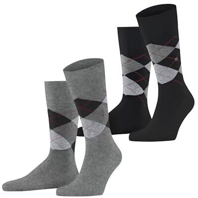 Burlington Everyday Argyle M So Fancy Cotton 2 paar, herensokken, lichtgrijs melange 3390, 40-46 40-46 Burlington Everyday Argyle M So Fancy Cotton 2 paar, herensokken, lichtgrijs melange 3390, 40-46 40-46