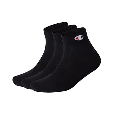 Champion Core Socks 3pp Quarter sokken Unisex, zwart. 35-38 Champion Core Socks 3pp Quarter sokken Unisex, zwart. 35-38
