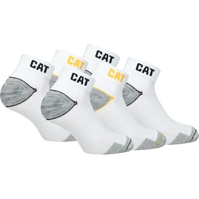 CAT erpillar 6/12 paar werksokken voor sneakers voor heren, ongevalspreventie, hiel en teen van versterkt katoen 43-46 EU CAT erpillar 6/12 paar werksokken voor sneakers voor heren, ongevalspreventie, hiel en teen van versterkt katoen 43-46 EU