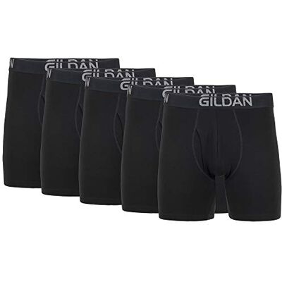 Gildan Cotton Stretch Boxershorts voor heren, 5 stuks, Zwarte roet S Gildan Cotton Stretch Boxershorts voor heren, 5 stuks, Zwarte roet S