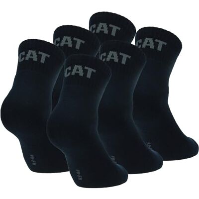 CAT Erpillar Quarter Socks 6 paar werksokken voor heren, boven de enkel, versterkt bij tenen en hiel, hoogwaardig katoen 47-50 CAT Erpillar Quarter Socks 6 paar werksokken voor heren, boven de enkel, versterkt bij tenen en hiel, hoogwaardig katoen 47-50