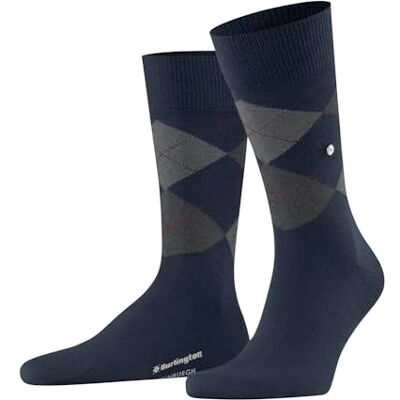 Burlington Edinburgh Herensokken, ademend, klimaatregulerend, geurremmend, wol, fantasiepatroon, argyle, warm, platte teennaad, voor dagelijks leven en werk, 1 paar, Marineblauw 6123 40-46 Burlington Edinburgh Herensokken, ademend, klimaatregulerend, geurremmend, wol, fantasiepatroon, argyle, warm, platte teennaad, voor dagelijks leven en werk, 1 paar, Marineblauw 6123 40-46