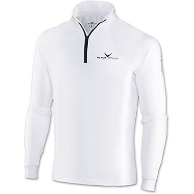 Black Crevice herenskishirt met ritssluiting BCR11203, uniseks, skishirt, wit/zwart, XXL Black Crevice herenskishirt met ritssluiting BCR11203, uniseks, skishirt, wit/zwart, XXL