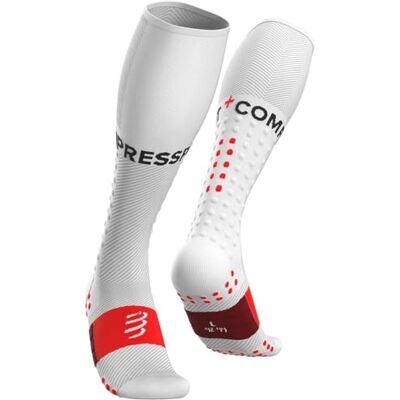 COMPRESSPORT Full Socks Run Compressiesokken, spierondersteuning, hardlopen en triatlon, voor training en wedstrijd, ultralicht, uniseks, wit, 45-48 45-48 COMPRESSPORT Full Socks Run Compressiesokken, spierondersteuning, hardlopen en triatlon, voor training en wedstrijd, ultralicht, uniseks, wit, 45-48 45-48