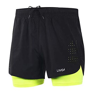 Lixada 2-in-1 Loopshort voor heren, sneldrogend, ademend, met lange voering Lixada 2-in-1 Loopshort voor heren, sneldrogend, ademend, met lange voering