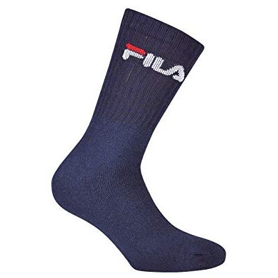 Fila F9505 Sokken voor volwassenen, verpakking van 6 stuks, marineblauw Fila F9505 Sokken voor volwassenen, verpakking van 6 stuks, marineblauw