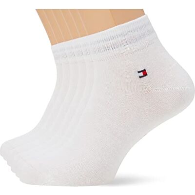Tommy Hilfiger Quarter Sokken (6 stuks) heren, wit, 43-46 43 Tommy Hilfiger Quarter Sokken (6 stuks) heren, wit, 43-46 43