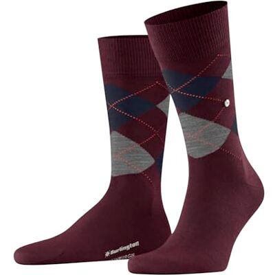 Burlington Edinburgh Herensokken, ademend, klimaatregulerend, geurremmend, wol, fantasiepatroon, argyle, warm, platte teennaad, voor dagelijks leven en werk, 1 paar, Rood Claret 8435, Eén maat Eén maat Burlington Edinburgh Herensokken, ademend, klimaatregulerend, geurremmend, wol, fantasiepatroon, argyle, warm, platte teennaad, voor dagelijks leven en werk, 1 paar, Rood Claret 8435, Eén maat Eén maat