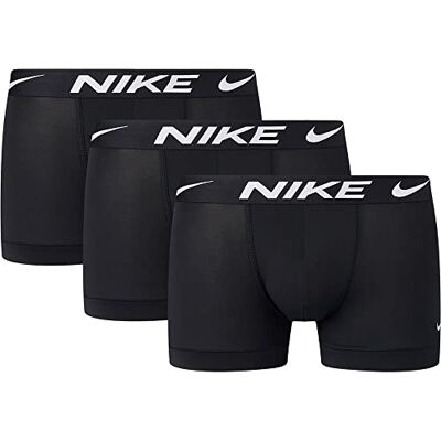 Nike Dri-Fit Esmicro Trunks Set van 3 boxershorts voor heren, zwart/zwart, maat L Nike Dri-Fit Esmicro Trunks Set van 3 boxershorts voor heren, zwart/zwart, maat L