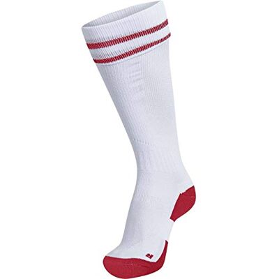 Hummel Element voetbalsokken, uniseks, Wit/Rood Hummel Element voetbalsokken, uniseks, Wit/Rood