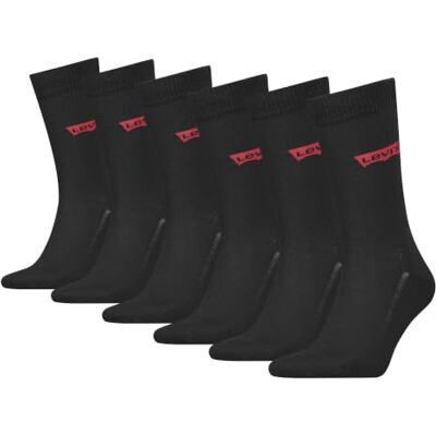 Levis Batwing Uniseks sneakersokken (6 stuks) 39-42 Levis Batwing Uniseks sneakersokken (6 stuks) 39-42