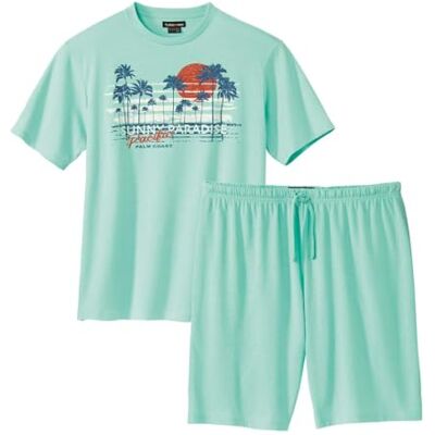 ATLAS FOR MEN Herenpyjama Nachtkleding Comfort Set Binnenkleding Verkrijgbaar in grote maten van M tot 5XL, Water Groen, 3XL 3XL ATLAS FOR MEN Herenpyjama Nachtkleding Comfort Set Binnenkleding Verkrijgbaar in grote maten van M tot 5XL, Water Groen, 3XL 3XL