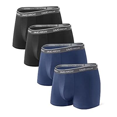 DAVID ARCHY Heren slip zonder naden, 4 stuks boxershorts Hign Cut van bamboevezel, tas, ondergoed, elastisch, comfortabel Doux, léger, respirant, confort évacuant l'humidité avec poche de soutien, extensible dans les quatre sens et ceinture sans L DAVID ARCHY Heren slip zonder naden, 4 stuks boxershorts Hign Cut van bamboevezel, tas, ondergoed, elastisch, comfortabel Doux, léger, respirant, confort évacuant l'humidité avec poche de soutien, extensible dans les quatre sens et ceinture sans L