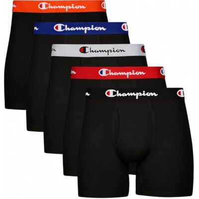 Champion Set van 5 boxershorts voor heren, Zwart 5 stuks M Champion Set van 5 boxershorts voor heren, Zwart 5 stuks M