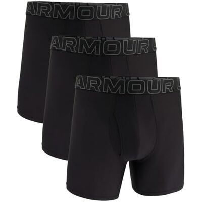 Under Armour Set van 3 boxershorts voor heren, Tech Mesh, beenlengte 15 cm, ademend, vochtafvoerend, zacht gevoel, de hele dag comfort Under Armour Set van 3 boxershorts voor heren, Tech Mesh, beenlengte 15 cm, ademend, vochtafvoerend, zacht gevoel, de hele dag comfort
