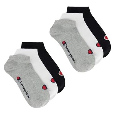 Champion Core Socks 6pp Short Crew sokken, uniseks, Grijs (Light Melange) 39-42 Champion Core Socks 6pp Short Crew sokken, uniseks, Grijs (Light Melange) 39-42