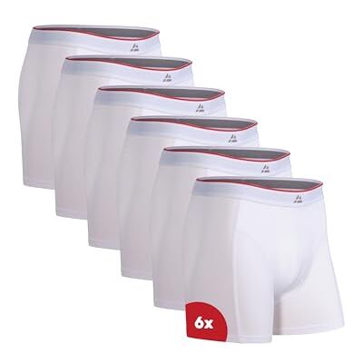 DANISH ENDURANCE Set van 6 boxershorts van bamboevezel, met of zonder zakje, ultrazacht en ademend herenonderbroek, Wit. XL DANISH ENDURANCE Set van 6 boxershorts van bamboevezel, met of zonder zakje, ultrazacht en ademend herenonderbroek, Wit. XL
