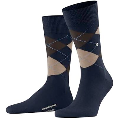 Burlington Edinburgh Herensokken, ademend, klimaatregulerend, geurremmend, wol, fantasiepatroon, argyle, warm, platte teennaad, voor dagelijks leven en werk, 1 paar, Marineblauw 6121 40-46 Burlington Edinburgh Herensokken, ademend, klimaatregulerend, geurremmend, wol, fantasiepatroon, argyle, warm, platte teennaad, voor dagelijks leven en werk, 1 paar, Marineblauw 6121 40-46