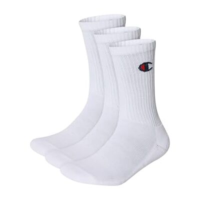 Champion Kousenbeschermers en sokken (3 stuks) uniseks, wit/wit, 35-38 35-38 Champion Kousenbeschermers en sokken (3 stuks) uniseks, wit/wit, 35-38 35-38