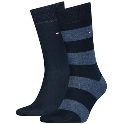 Tommy Hilfiger Th Men Rugby Sock 2p Herensokken (2 stuks), Blauw (Middernacht blauw) 43-58 Tommy Hilfiger Th Men Rugby Sock 2p Herensokken (2 stuks), Blauw (Middernacht blauw) 43-58