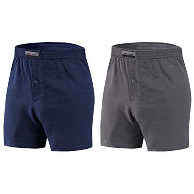 sesto senso Set van 2 korte katoenen pyjamabroeken voor heren XL sesto senso Set van 2 korte katoenen pyjamabroeken voor heren XL
