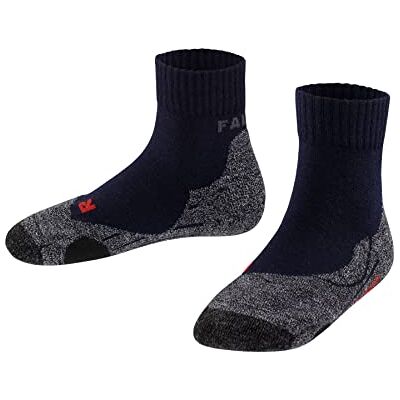 Falke TK2 K Sso wollen shorts, 1 paar, wandelsokken, uniseks, kinderen, marineblauw 6120, 31-34 Falke TK2 K Sso wollen shorts, 1 paar, wandelsokken, uniseks, kinderen, marineblauw 6120, 31-34