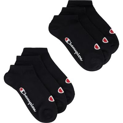 Champion Core Socks 6pp Short Crew sokken, uniseks, zwart. 39-42 Champion Core Socks 6pp Short Crew sokken, uniseks, zwart. 39-42