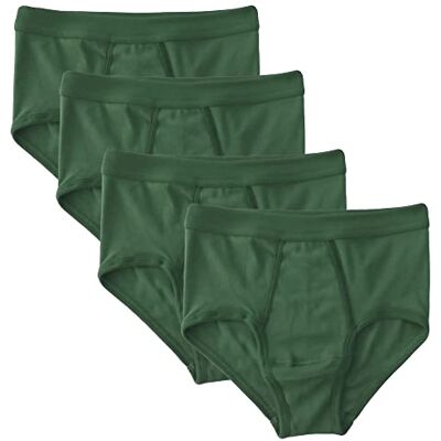 HERMKO 3240 Set van 4 herenslips met fijne ribopening van 100% biologisch katoen, wasbaar op 60 °C, vele kleuren, Olijfgroen, 3XL 3XL HERMKO 3240 Set van 4 herenslips met fijne ribopening van 100% biologisch katoen, wasbaar op 60 °C, vele kleuren, Olijfgroen, 3XL 3XL