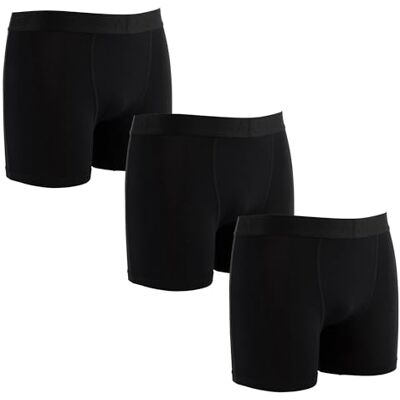 ZAKIRA Heren Boxer Trunks van Tencel Modal – Ultrazacht, Ademend en Sneldrogend Ondergoed, 3-Pack (Zwart, L) L ZAKIRA Heren Boxer Trunks van Tencel Modal – Ultrazacht, Ademend en Sneldrogend Ondergoed, 3-Pack (Zwart, L) L