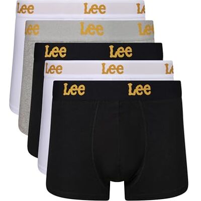 Lee boxershorts voor heren in zwart/wit/grijs Zachte katoenen boxershorts voor heren, Zwart/Wit/Grijs Lee boxershorts voor heren in zwart/wit/grijs Zachte katoenen boxershorts voor heren, Zwart/Wit/Grijs