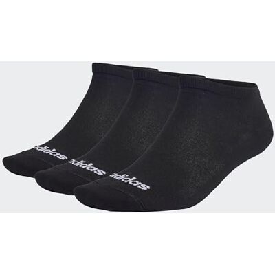 Adidas Mixte Thin Linear Low-Cut Socks 3 Pairs, Black/White, 45-48 EU Adidas Mixte Thin Linear Low-Cut Socks 3 Pairs, Black/White, 45-48 EU