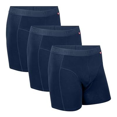 DANISH ENDURANCE Katoenen boxershorts voor heren, biologisch katoen, elastisch ondergoed, klassieke pasvorm, verpakking van 3 of 6, marineblauw, 3XL 3XL DANISH ENDURANCE Katoenen boxershorts voor heren, biologisch katoen, elastisch ondergoed, klassieke pasvorm, verpakking van 3 of 6, marineblauw, 3XL 3XL